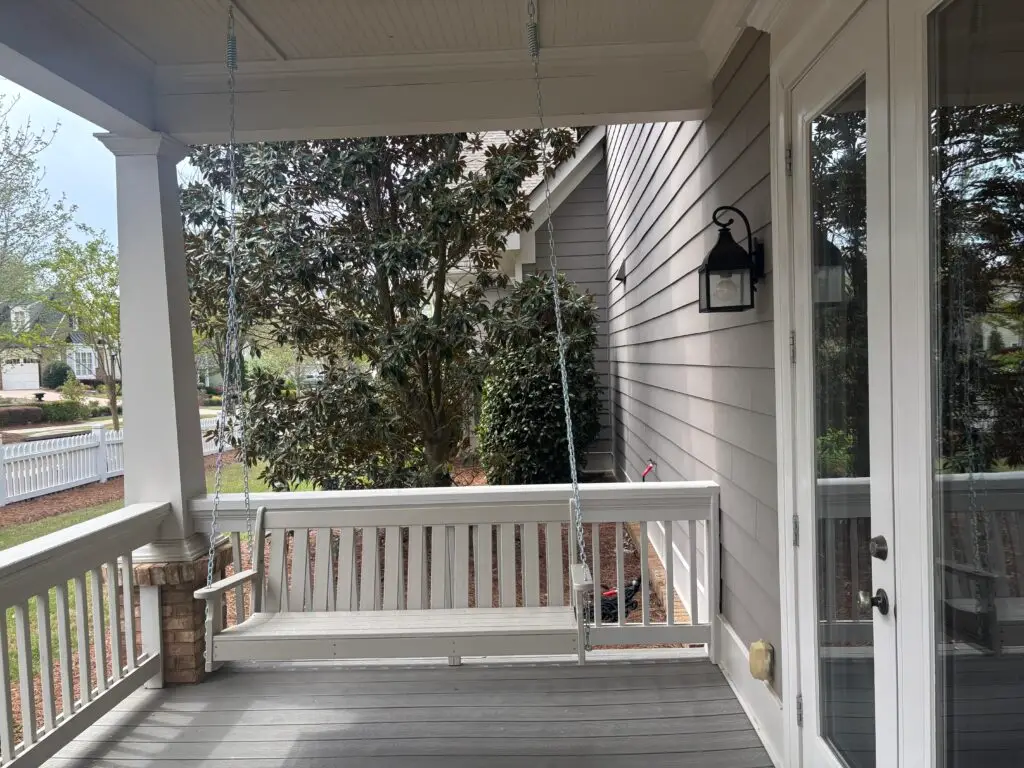 Porch Swing and Outdoor TV Installation in Statham