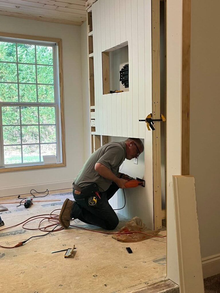 Custom Accent Wall Installation for TV and Fireplace in Jefferson — jefferson handyman