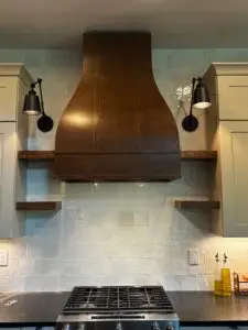 Range Hood and Floating Shelves Installation in Jefferson — floating shelves installation